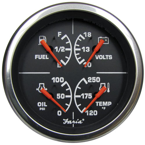 Standanzeige für Boot - GF0035 - Beede Electrical Instrument - Niveau / DC Amperemeter / Öldruck