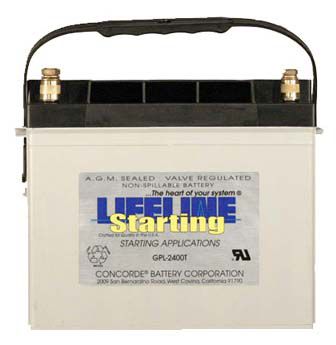 Batterie für Marineanwendungen - GPL-2400T - Lifeline Batteries - 12 V / Blei / AGM