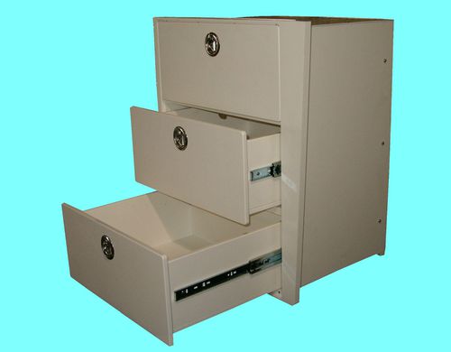 Staukasten für Boot - 3 Drawer - Metal Moulding - Einbau / Kunststoff
