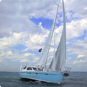 Segelyacht für Kreuzfahrten - BOUGAINVILLAEA 65 - Kanter Yachts - mit offenem Heck / Bugspriet / mit Doppelsteuerrad
