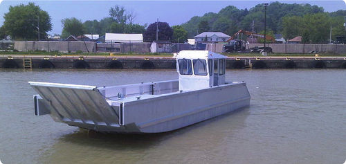 Landungsboot-Berufsschiff - 10m - Kanter Yachts - Ölrückführungsboot / Katamaran / Außenborder