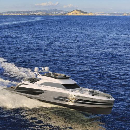 Motoryacht für Kreuzfahrten - CONVERTIBLE - Van der Valk Shipyard - verstellbar / Flybridge / mit Steuerhaus