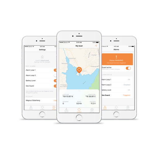 Überwachungs-App - C-POD App - C Security Systems AB - Tracking / für Schiffe / für Boot
