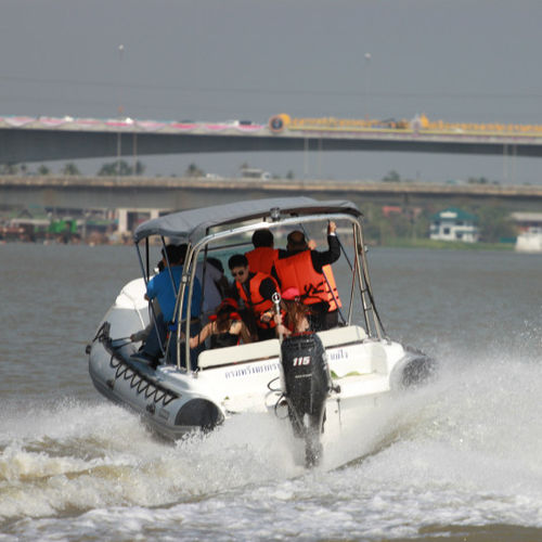 Außenborder-Schlauchboot - HYP660 - Qingdao Lian Ya Boat Co.,Ltd. - Diesel / halbstarr / mit Mittelkonsole