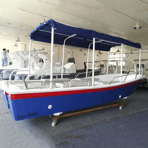 Außenborder-Konsolenboot - SW580B - Qingdao Lian Ya Boat Co.,Ltd. - für die Fischerei / Glasfaser / max. 8 Personen