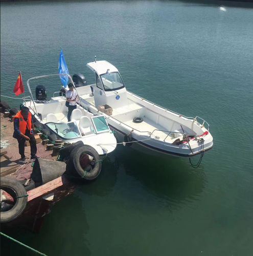 Angelboot für Tagesfahrten / Außenborder - FRP26F - Qingdao Lian Ya Boat Co.,Ltd. - Gleiter / Open / mit Mittelkonsole