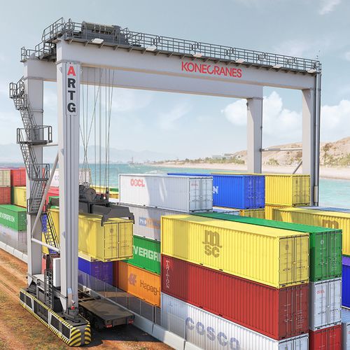 Container-Stapelkran / mit Gummireifen - ARTG - Konecranes - automatisch
