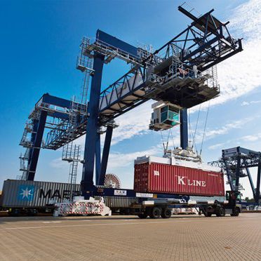 Container-Stapelkran / Schienen - RMG - Liebherr-International Deutschland - automatisch