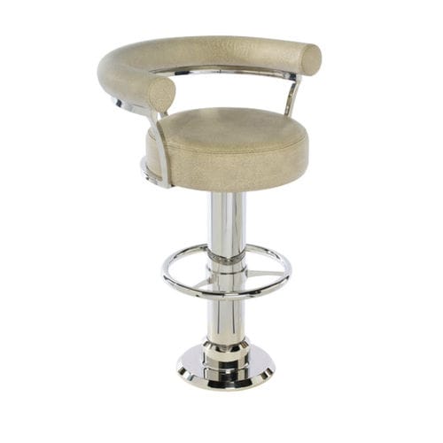 Barhocker für Schiffe - NAUTIQUE - Crown Ltd - für Yacht / Edelstahl / Runder Fuß