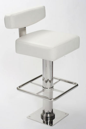 Barhocker für Schiffe - MONACO - Crown Ltd - für Yacht / Edelstahl / Quadratischer Fuß