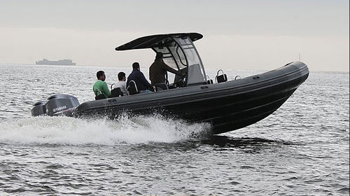 Patrouillenboot Berufsschiff - DM850 - Tiger Marine - Taucherbasisboot / Außenborder / Festrumpf-Schlauchboot
