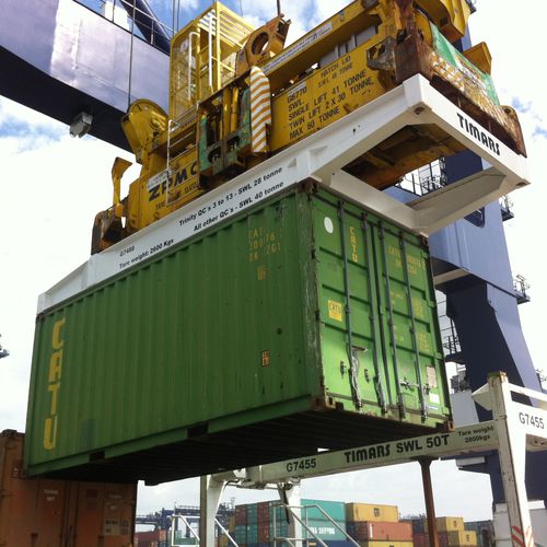 Spreader für Container - Offset frame - TIMARS AB - elektrisch / halbautomatisch