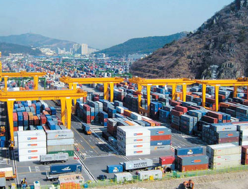 Container-Stapelkran / Schienen - Hyundai Samho Crane Division - automatisch