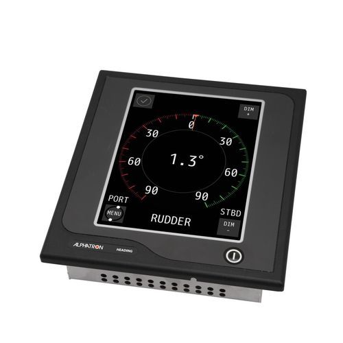 Standanzeige für Offshore-Plattformen - AlphaRudder MFM - Alphatron Marine - für Marineanwendungen / Ruderlage / mit Touchscreen