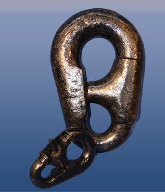 Birnenförmiger Schäkel für Schiffe - Damen Anchor & Chain Factory (AKF) - Verbindung für Ankerketten / geschmiedet