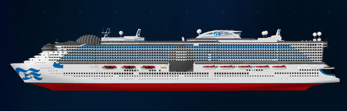 Kreuzfahrtschiff für Kreuzfahrten - Sun Princess - Fincantieri - Cantieri Navali Italiani - nicht angegeben