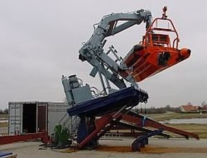 Davit für Schiffe - RHP.HC-TYPE - GLOBAL DAVIT - für Mann-über-Bord-Boote / hydraulisch / mit Rahmen