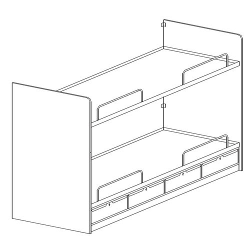 Etagenbett - KK1980/133-403  - Meblomor - für Schiffe