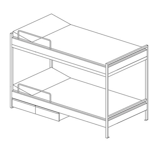 Etagenbett - KK1980/133-408  - Meblomor - für Schiffe