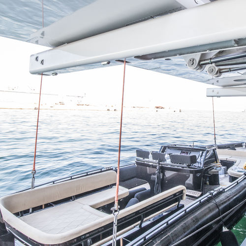 Kran für Yacht - Tecnimpianti SPA - Teleskop / für Zuwasserlassen des Beibootes