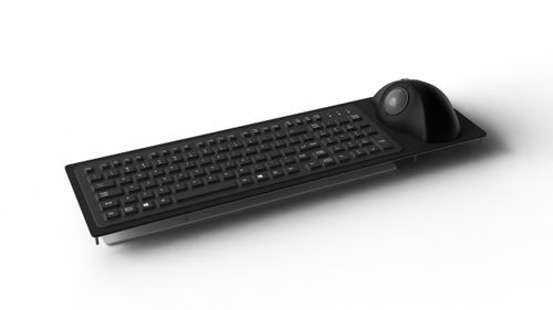 Computertastatur für Marineanwendungen - RKTE106 - NSI - 106 Tasten / wasserdicht / Trackball