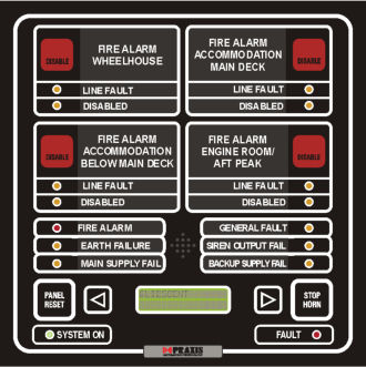 Alarmsystem für Schiffe - FAS - Praxis Automation Technology - Brand