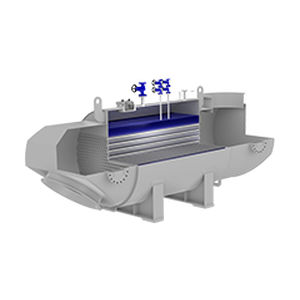 Kessel für Schiff / Abgas - EMB / EME-HST - SAACKE - horizontal / Flammrohr