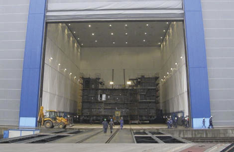 Sandstrahlkabine für Werft - Straaltechniek International