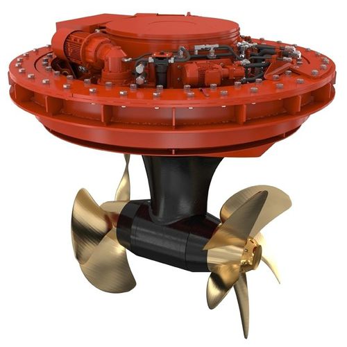 Antriebsstrahl-Strahlruder - Integrated L-drive - VETH PROPULSION - für Schiffe / elektrisch / zwei gegenläufige Propeller