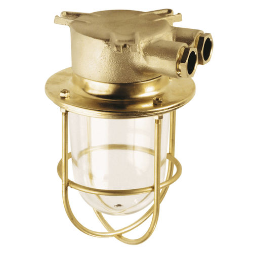 Lampe für den Innenraum - COVER GLASS - WISKA Hoppmann GmbH - für Schiffe / mit Glühlampe / Messing