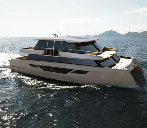 Katamaran-Motoryacht - 74SC - Flash Catamarans - für Kreuzfahrten / mit geschlossener Flybridge / semi-custom