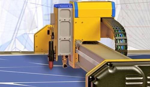 CNC-Schneidetisch - Elektron Mono LC - AERONAUT - für Verbundfaser-Gewebe / für leichte Gewebe / für Werft