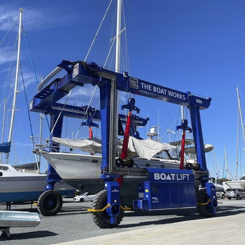 Ferngesteuerter Travellift - BL90TLA-90°DSC - BOAT LIFT - mit breitenverstellbarer Querstrebe / für Hubanwendungen / expandierbar