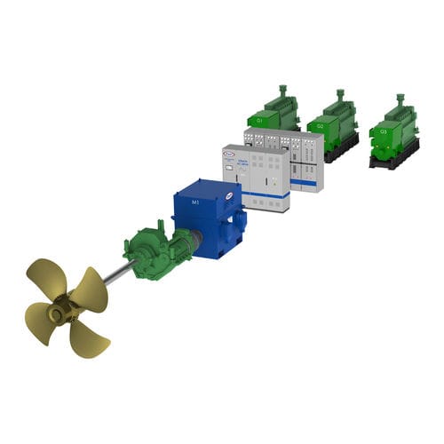Antriebssystem für Schiffe - Propulsion - STADT - Diesel/Elektro-Hybrid / elektrisch