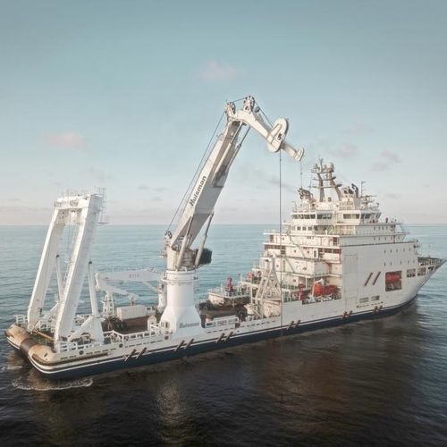 Kran für Schiffe - KBC - Huisman - Deck / aktive Seegangskompensation / mit Gelenkausleger