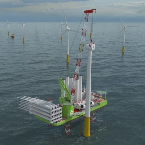 Kran für Offshore-Service-Schiff - LEC - Huisman - Schwerlast / Deck / Ausleger