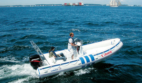 Außenborder-Schlauchboot - 460 - LodeStar - halbstarr / mit Mittelkonsole / Open