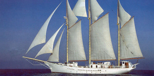 Traditionelle Segel-Superyacht - BLUE CLIPPER - Karstensens Shipyard Ltd. - mit offenem Heck / Bugspriet / mit 3 Masten