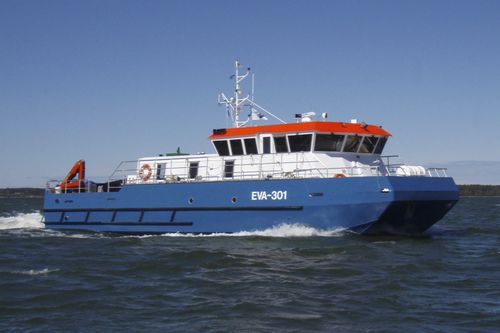 Boot für hydrographische Studien Berufsschiff - EVA-301 - UKI Workboat - Katamaran / Innenborder / Aluminium