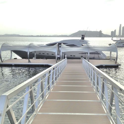 Gangway für Steg - Serie 55 / Serie 105  - Various width & lengths - Structurmarine - mit Gelenk / Aluminium / mit Geländer