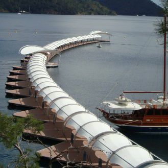 Sonnensegel für Steg - Tunnel & round shape - Structurmarine