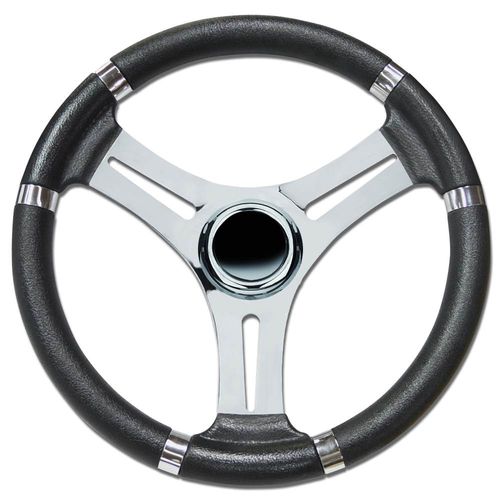 Motorboot-Lenkrad / Edelstahl - T18R series - SAVORETTI ARMANDO & C. s.n.c. - polyurethanbeschichtet / Segelbootrennen / 3-Speichen