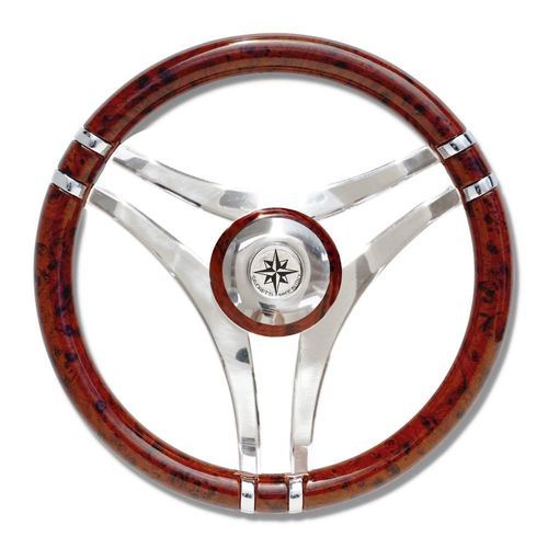 Motorboot-Lenkrad / Edelstahl - T28CR-CF series - SAVORETTI ARMANDO & C. s.n.c. - Holz / Carbon / Design