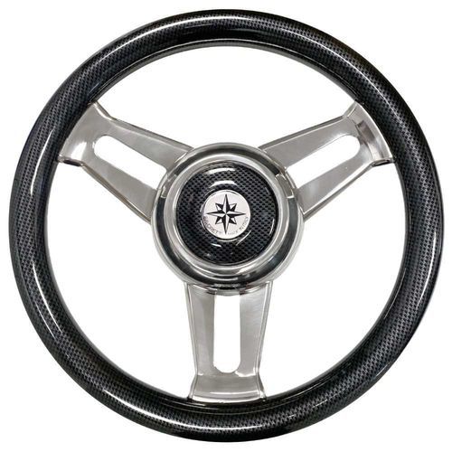 Motorboot-Lenkrad / Edelstahl - T30 CF - SAVORETTI ARMANDO & C. s.n.c. - Carbon / 6-Speichen / schwarz