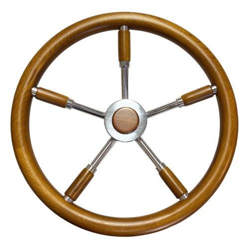 Motorboot-Lenkrad / Teakholz - T6I series - SAVORETTI ARMANDO & C. s.n.c. - Mahagoni / traditionell / 5-Speichen