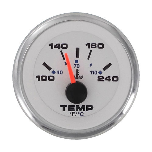 Standanzeige für Boot - White Premier - Veethree Electronics and Marine LLC - Wassertemperatur / analog / für Motoren