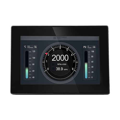 Display für Boot - T5 UEM - Veethree Electronics and Marine LLC - Geschwindigkeit / für Tiefenanwendung / Niveau