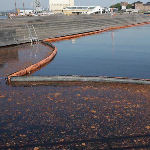 Isoliersperre - ECOSORB® SKIRTED - Markleen Terra - saugfähig / für Hafen