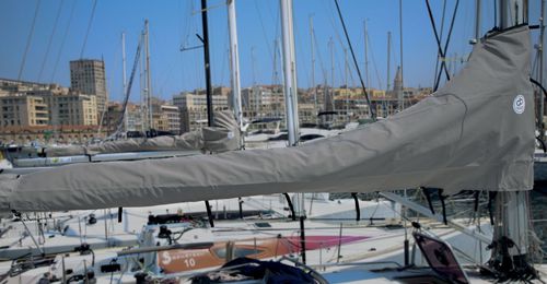 Schutzhülle für Boote - Premium - AD NAUTIC - für Großsegel / grau