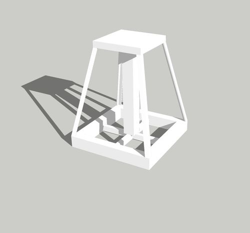 Stützfuß zum Aufdocken für Motorboot - SCF-204 20T 3m - Yachtgarage - für Kiel / stationär / galvanisiertem Stahl